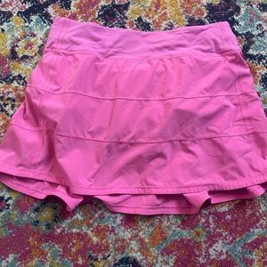 Pink Lululemon Pace Rival Skirt